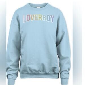 Comfort Colors Summer House Loverboy Over The Rainbow Crewneck Sweatshirt Large